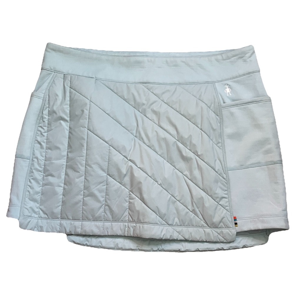 Smartwool Smartloft 60 Insulated Quilted Skirt Light Blue Merino Wool XL Women